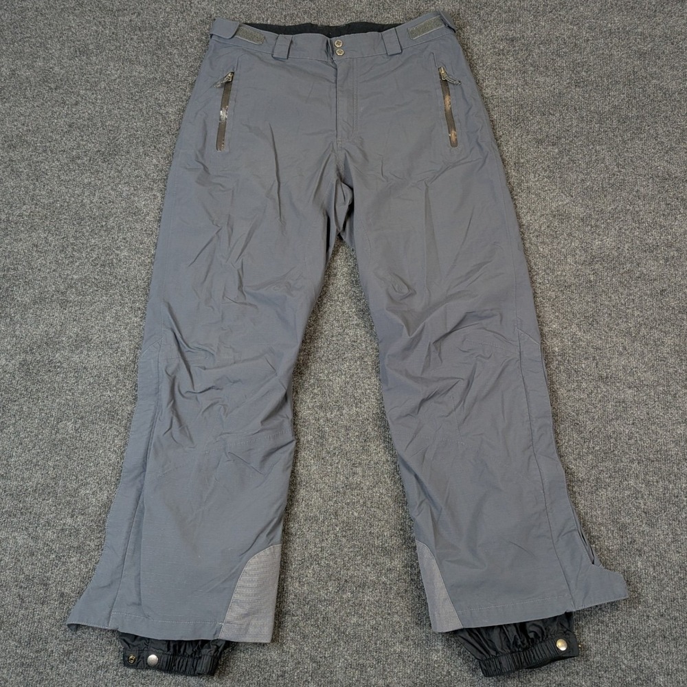 Columbia Omni-Tech Snow Pants Mens Medium Gray Waterproof Ski Snowboard Ripstop